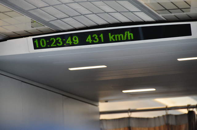 ..to 431 km/h. World's fastest land passenger vehicle