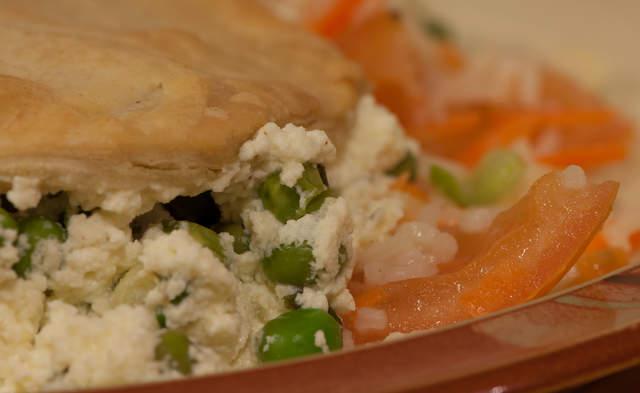 Asparagus, pea and ricotta pie from @pieminister cookbook