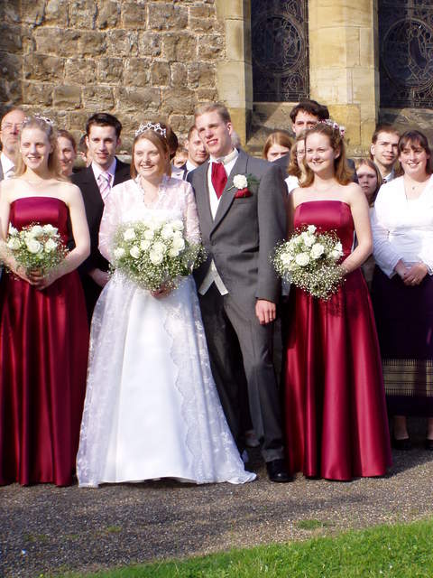 Sam's hair (bridesmaid and bride's sister)
