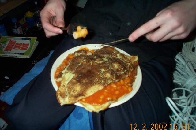 Pancake and beans