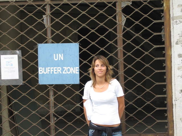 Sandra at Paphos Gate, U.N. Buffer Zone