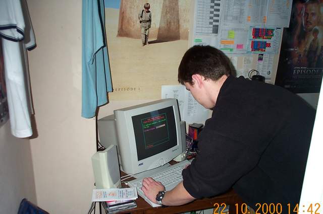 Robert Reardon fixing Ian's computer