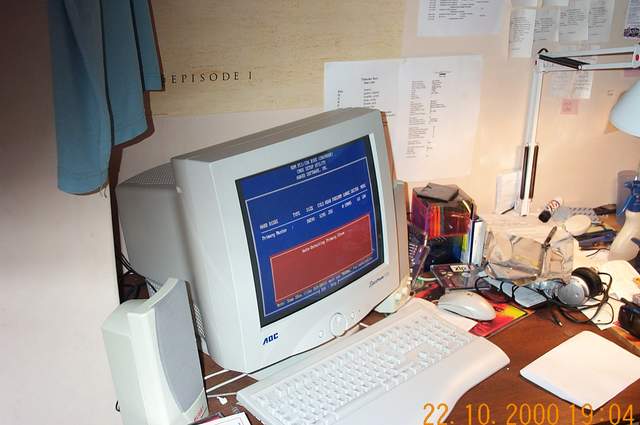 Ian's computer verifying the drive