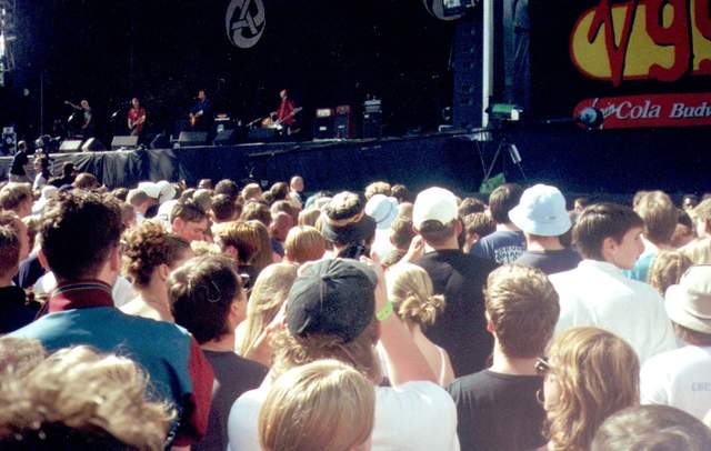 The crowd watching the Levellers