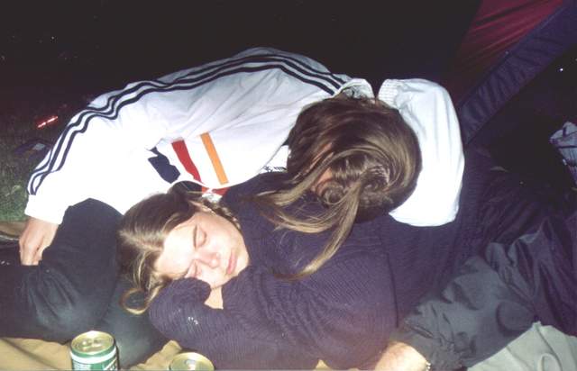 The kissing wore them out...
