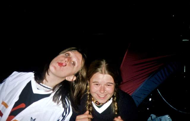 Jen and Jess partying the night away