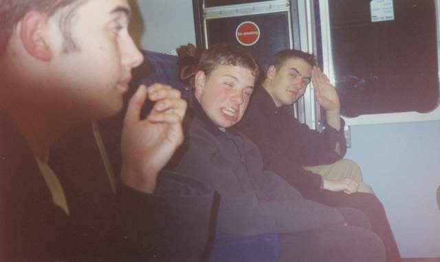 Mark and Jon on the train