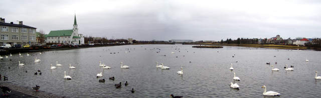 Tjörnin Lake Panorama