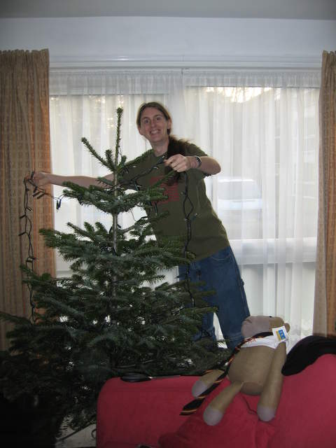 Lighting the tree