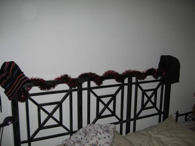 Ali's tinselled bed