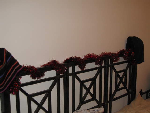 Ali's tinselled bed
