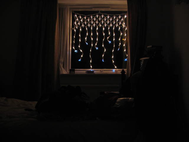 Icicle Lights in the dark