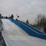 Kev climbing The Ice Slide