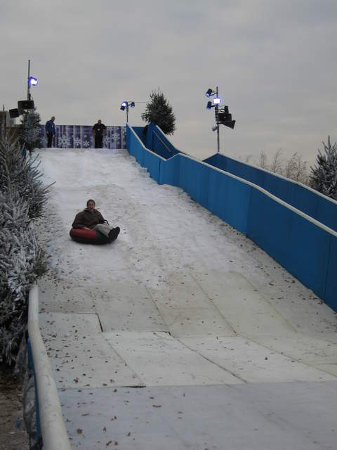 Kev on the Ice Slide