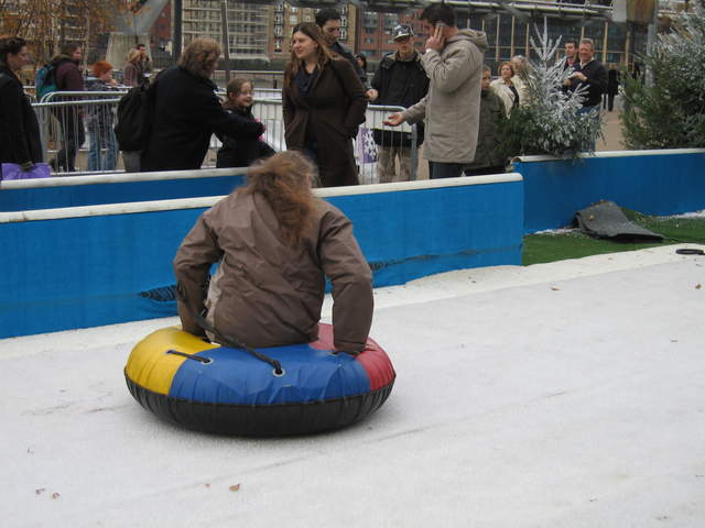 Kev leaving the Ice Slide