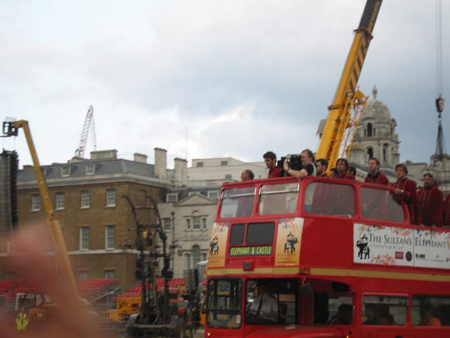 The crew loaded onto the bus
