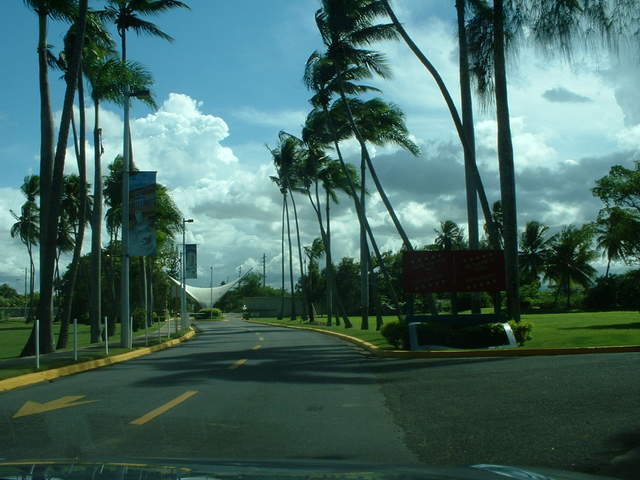 Leaving the Bacardi Distillery to head to Viejo (Old) San Juan
