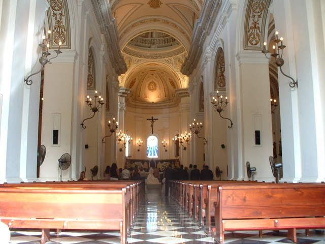 Photo taken from the front steps inside the San Juan Cathedral