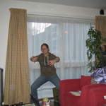 Ali, pretending she's the tree