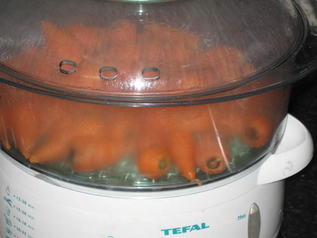 Steamed carrots