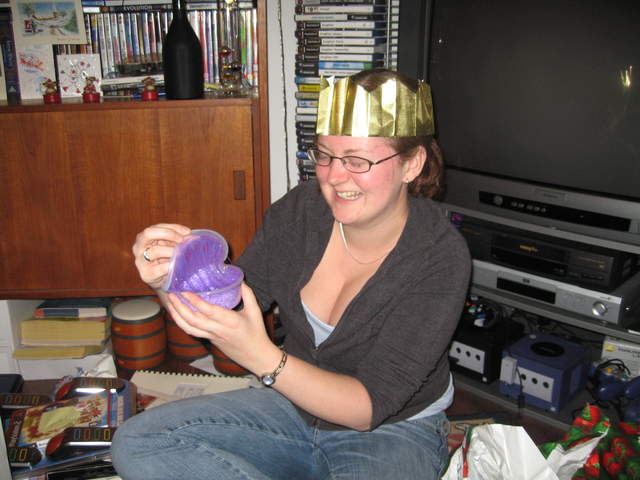 Ali with her tub of goo