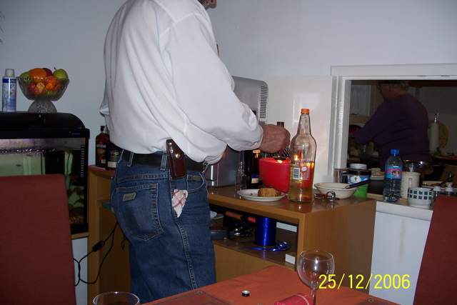 Guy, ready to light the christmas pudding