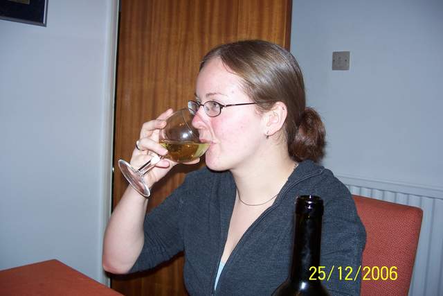 Ali - in her usual state with wine