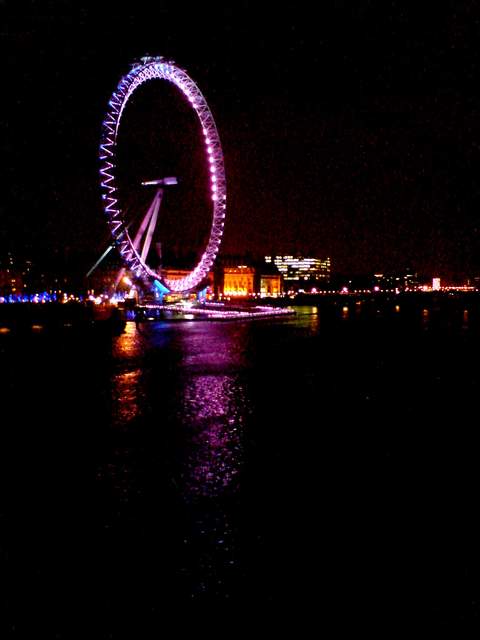 Millenium Wheel at night