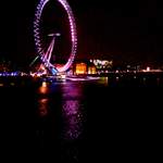 Millenium Wheel at night