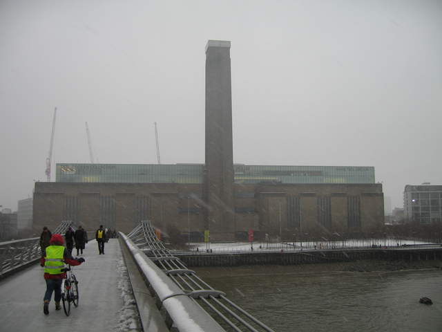 Tate Modern in the snow