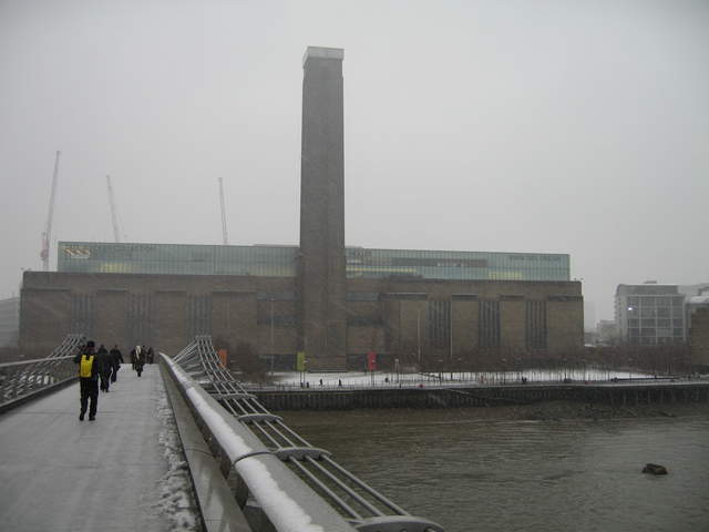 Tate Modern in the snow
