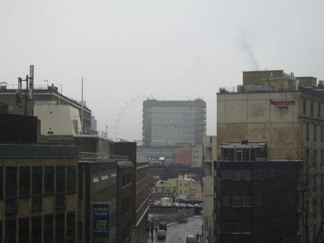 View from the office window on a snow day