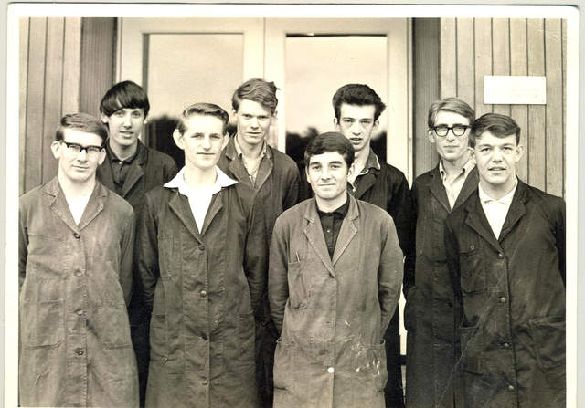 (back) Terrance Dean, Ian Blake, Richard Crocker, Terry Combes (front) Phillip Carpenter, Ian Burrows, Doug Murphy, ?
