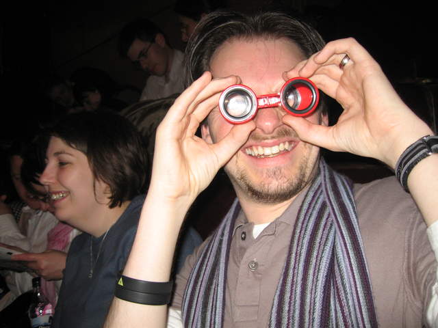 Nick with theatre binoculours
