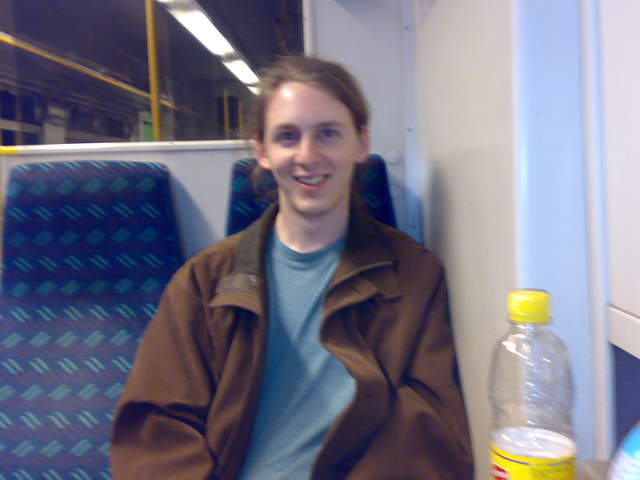 Kevin on the train