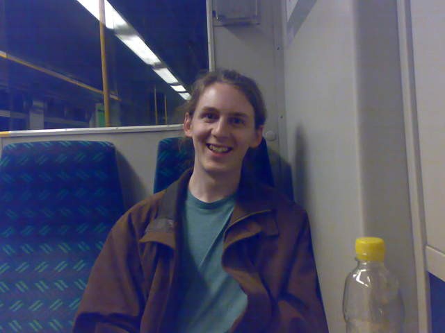 Kevin on the train