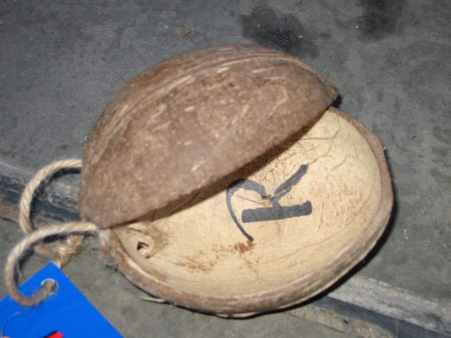 Coconuts, note the L and R labels