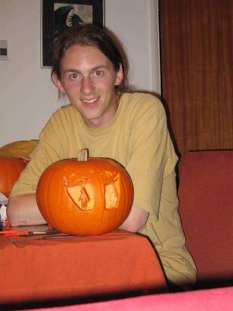 Kevin and his hangman pumpkin