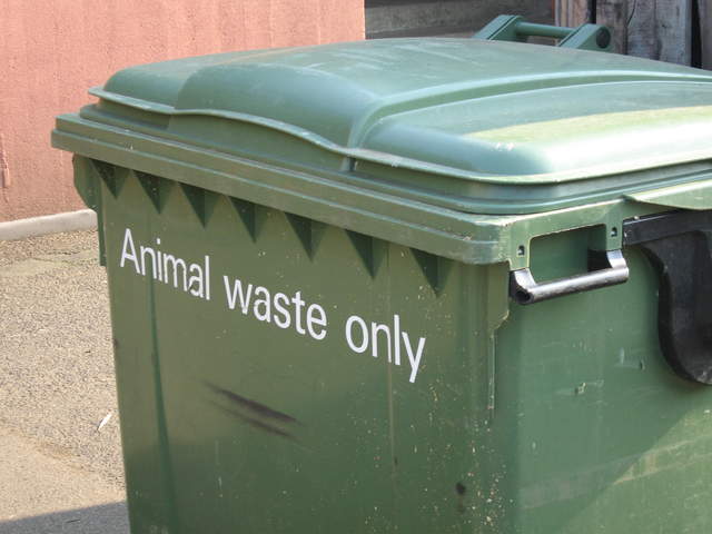 Animal waste ... how do they get to the bins?