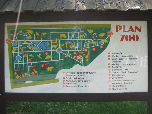 Map of Warsaw Zoo