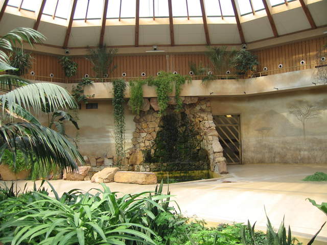 Indoor elephant enclosure at Warsaw Zoo
