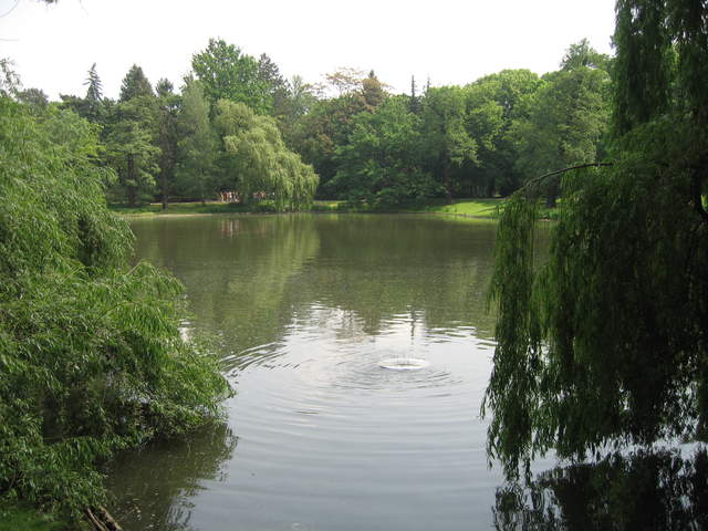 Lake in Lazienki Królewskie Park