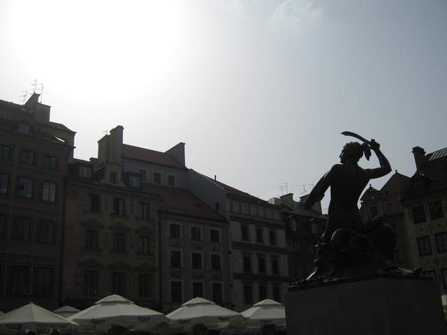 Mermaid of Warsaw in the Old Town Square