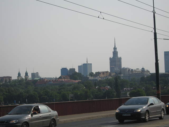 The Palace of Culture and Science from the Wisła river