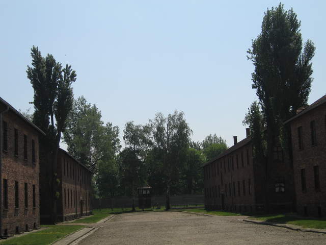 Guard tower at Auschwitz