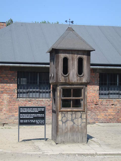 Booth where the SS conducting roll call took shelter in bad weather