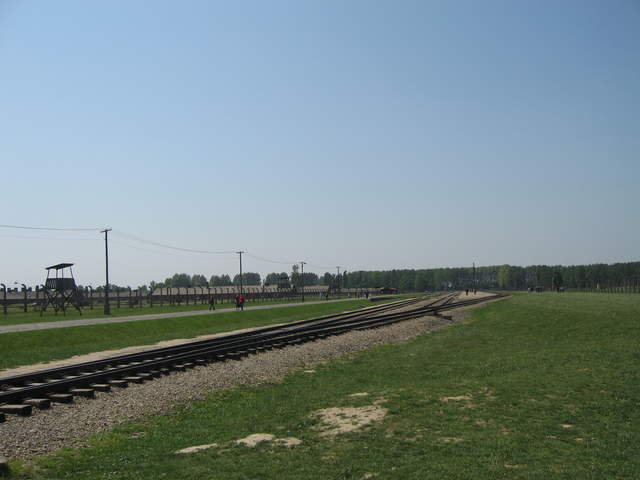 Railway tracks at Birkenau
