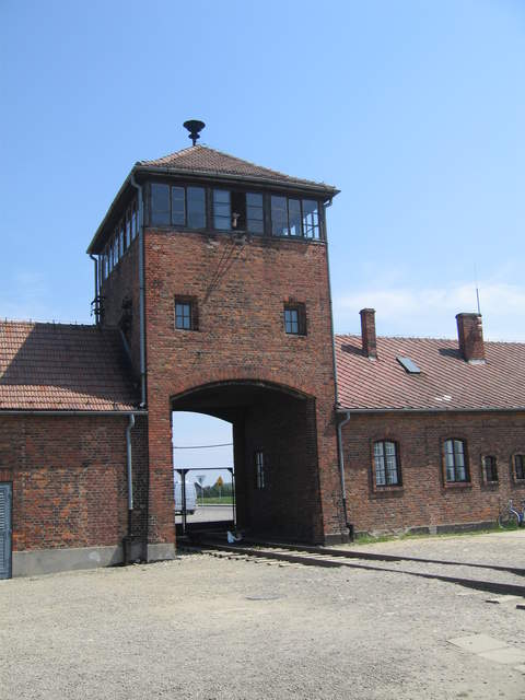 Main entrance to Birkenau