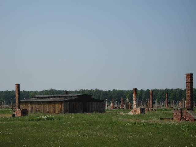 Wooden building at Birkenau