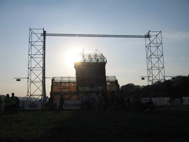 Replica of Brama Floriańska (Florianska Gate) made out of glass bottles